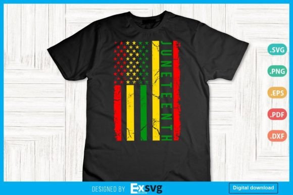Juneteenth American Flag Black Pride Graphics