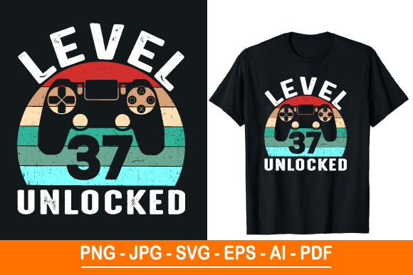 Level 37 Unlocked Graphics for Print Templates