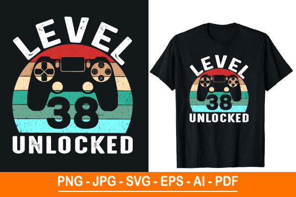 Level 38 Unlocked Graphics for Print Templates