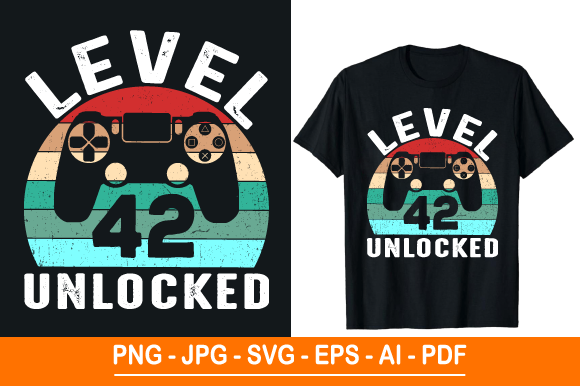 Level 42 Unlocked Graphics for Print Templates