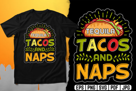 Tequila Tacos Graphics for Print Templates